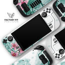 Pink & Green Watercolor Floral // Full Body Skin Decal Wrap Kit for the Steam Deck handheld gaming computer