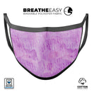 Pink Grunge Surface with Microscopic Matter - Made in USA Mouth Cover Unisex Anti-Dust Cotton Blend Reusable & Washable Face Mask with Adjustable Sizing for Adult or Child