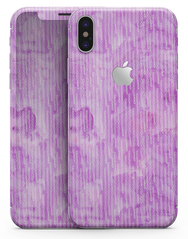 Pink Grunge Surface with Microscopic Matter - iPhone X Skin-Kit