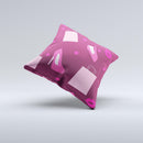 Pink High Heel Shopping Pattern ink-Fuzed Decorative Throw Pillow