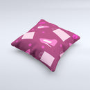 Pink High Heel Shopping Pattern ink-Fuzed Decorative Throw Pillow