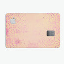 Pink Micro Hearts Over Vintage Floral - Premium Protective Decal Skin-Kit for the Apple Credit Card