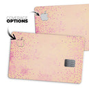 Pink Micro Hearts Over Vintage Floral - Premium Protective Decal Skin-Kit for the Apple Credit Card