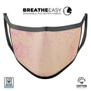 Pink Micro Hearts Over Vintage Floral - Made in USA Mouth Cover Unisex Anti-Dust Cotton Blend Reusable & Washable Face Mask with Adjustable Sizing for Adult or Child