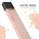 Pink Micro Hearts Over Vintage Floral - Premium Decal Protective Skin-Wrap Sticker compatible with the Juul Labs vaping device
