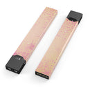 Pink Micro Hearts Over Vintage Floral - Premium Decal Protective Skin-Wrap Sticker compatible with the Juul Labs vaping device