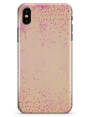Pink Micro Hearts Over Vintage Floral - iPhone X Clipit Case