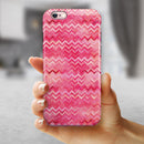 Pink Multi Watercolor Chevron iPhone 6/6s or 6/6s Plus 2-Piece Hybrid INK-Fuzed Case