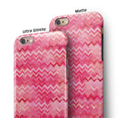 Pink Multi Watercolor Chevron iPhone 6/6s or 6/6s Plus 2-Piece Hybrid INK-Fuzed Case