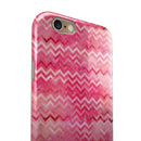 Pink Multi Watercolor Chevron iPhone 6/6s or 6/6s Plus 2-Piece Hybrid INK-Fuzed Case