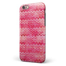 Pink Multi Watercolor Chevron iPhone 6/6s or 6/6s Plus 2-Piece Hybrid INK-Fuzed Case