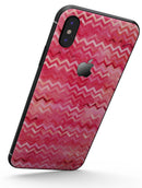 Pink Multi Watercolor Chevron - iPhone X Skin-Kit