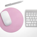Pink Pastel Color// WaterProof Rubber Foam Backed Anti-Slip Mouse Pad for Home Work Office or Gaming Computer Desk