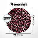 Pink Paw Prints on Black// WaterProof Rubber Foam Backed Anti-Slip Mouse Pad for Home Work Office or Gaming Computer Desk
