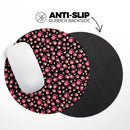 Pink Paw Prints on Black// WaterProof Rubber Foam Backed Anti-Slip Mouse Pad for Home Work Office or Gaming Computer Desk