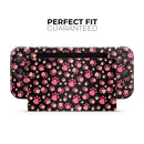 Pink Paw Prints on Black // Skin Decal Wrap Kit for Nintendo Switch Console & Dock, Joy-Cons, Pro Controller, Lite, 3DS XL, 2DS XL, DSi, or Wii - Vinyl Skin Wrap for Nintendo Switch 2, OLED, Lite, Pro Controller, Wii & Classic Handhelds