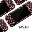 Pink Paw Prints on Black // Skin Decal Wrap Kit for Nintendo Switch Console & Dock, Joy-Cons, Pro Controller, Lite, 3DS XL, 2DS XL, DSi, or Wii - Vinyl Skin Wrap for Nintendo Switch 2, OLED, Lite, Pro Controller, Wii & Classic Handhelds