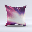 Pink Rays of Light ink-Fuzed Decorative Throw Pillow