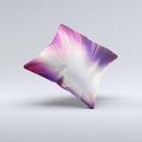 Pink Rays of Light ink-Fuzed Decorative Throw Pillow