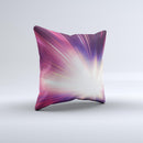 Pink Rays of Light ink-Fuzed Decorative Throw Pillow