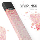 Pink SemiCircles with Yellow Polka Dots - Premium Decal Protective Skin-Wrap Sticker compatible with the Juul Labs vaping device