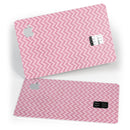 Pink Shades of Chevron Stripes - Premium Protective Decal Skin-Kit for the Apple Credit Card
