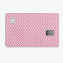 Pink Shades of Chevron Stripes - Premium Protective Decal Skin-Kit for the Apple Credit Card