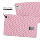 Pink Shades of Chevron Stripes - Premium Protective Decal Skin-Kit for the Apple Credit Card