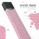 Pink Shades of Chevron Stripes - Premium Decal Protective Skin-Wrap Sticker compatible with the Juul Labs vaping device