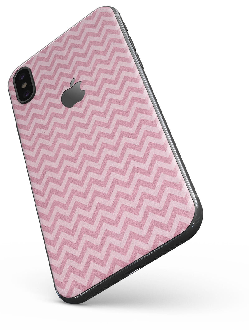 Pink Shades of Chevron Stripes - iPhone X Skin-Kit