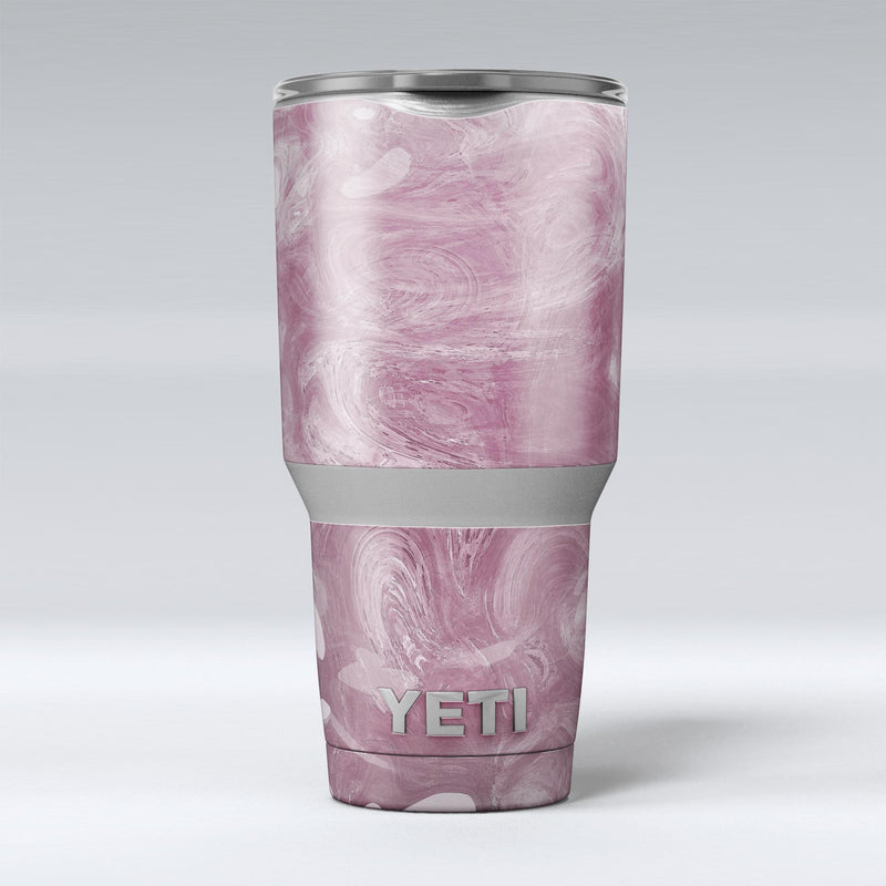 Pink Slate Marble Surface V15 - Skin Decal Vinyl Wrap Kit compatible with the Yeti Rambler Cooler Tumbler Cups