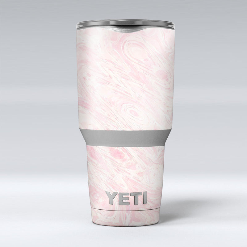 Pink Slate Marble Surface V43 - Skin Decal Vinyl Wrap Kit compatible with the Yeti Rambler Cooler Tumbler Cups