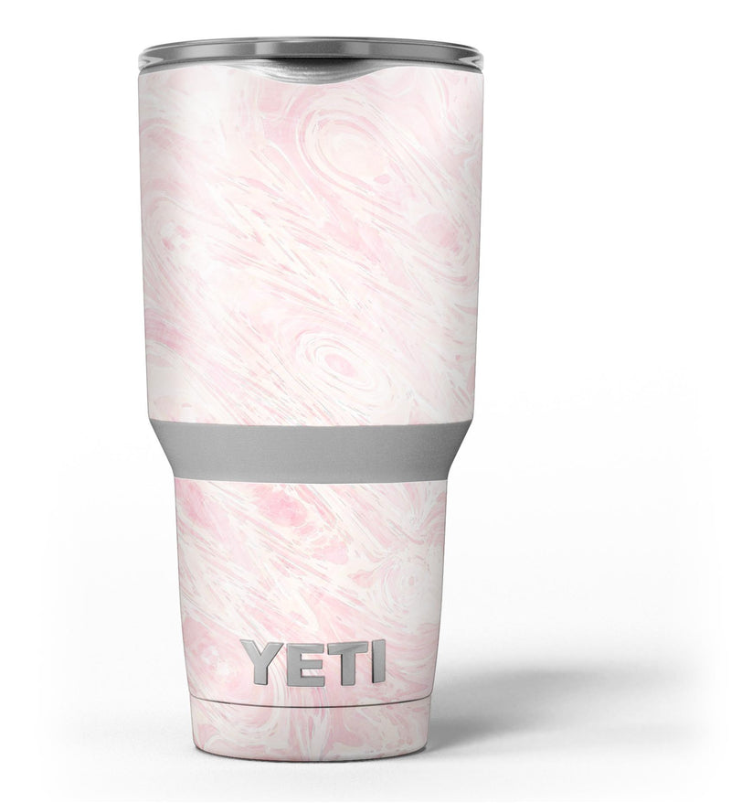 Pink Slate Marble Surface V43 - Skin Decal Vinyl Wrap Kit compatible with the Yeti Rambler Cooler Tumbler Cups