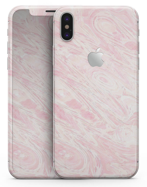 Pink Slate Marble Surface V43 - iPhone X Skin-Kit
