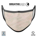 Pink Slate Marble Surface V47 - Made in USA Mouth Cover Unisex Anti-Dust Cotton Blend Reusable & Washable Face Mask with Adjustable Sizing for Adult or Child