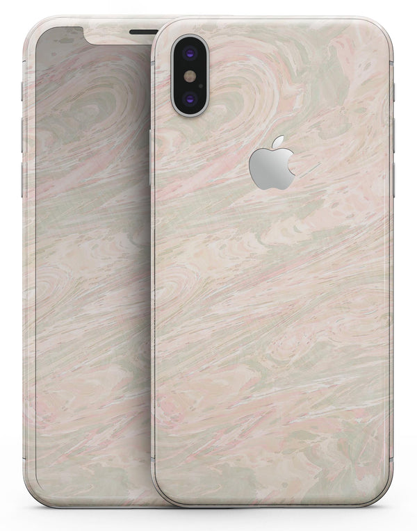 Pink Slate Marble Surface V47 - iPhone X Skin-Kit