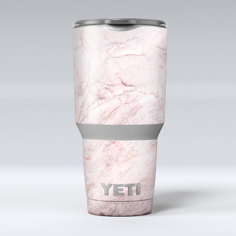 Pink Slate Marble Surface V7 - Skin Decal Vinyl Wrap Kit compatible with the Yeti Rambler Cooler Tumbler Cups