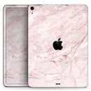 Pink Slate Marble Surface V7 - Full Body Skin Decal for the Apple iPad Pro 12.9", 11", 10.5", 9.7", Air or Mini (All Models Available)