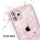 Pink Slate Marble Surface V7 - Protective Skin Wrap & Decal – Compatible with iPhone SE to iPhone 17 Pro Max (All Models)