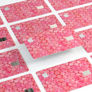 Pink Sorted Large Watercolor Polka Dots - Premium Protective Decal Skin-Kit for the Apple Credit Card