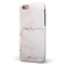 Pink Splattered Marble Surface iPhone 6/6s or 6/6s Plus 2-Piece Hybrid INK-Fuzed Case