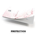 Pink Splattered Marble Surface - Premium Protective Decal Skin-Kit for the Apple Credit Card