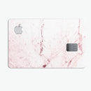 Pink Splattered Marble Surface - Premium Protective Decal Skin-Kit for the Apple Credit Card