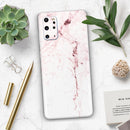 Pink Splattered Marble Surface - Premium Vinyl Skin Decal for Samsung Galaxy S25 Ultra, S24, S23, S22 & All Galaxy S Models