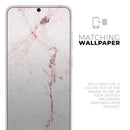 Pink Splattered Marble Surface - Premium Vinyl Skin Decal for Samsung Galaxy S25 Ultra, S24, S23, S22 & All Galaxy S Models