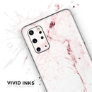 Pink Splattered Marble Surface - Premium Vinyl Skin Decal for Samsung Galaxy S25 Ultra, S24, S23, S22 & All Galaxy S Models
