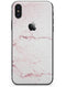 Pink Splattered Marble Surface - iPhone X Skin-Kit