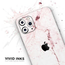 Pink Splattered Marble Surface - Protective Skin Wrap & Decal – Compatible with iPhone SE to iPhone 17 Pro Max (All Models)