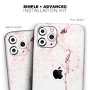 Pink Splattered Marble Surface - Protective Skin Wrap & Decal – Compatible with iPhone SE to iPhone 17 Pro Max (All Models)