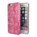 Pink Textured Triangle Pattern iPhone 6/6s or 6/6s Plus 2-Piece Hybrid INK-Fuzed Case